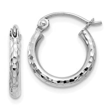 Load image into Gallery viewer, DIANA - Mini Round Diamond Cut Huggie Earrings