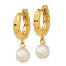 Load image into Gallery viewer, CHANTAL - Pearl Hoop Dangle Earrings Akoya Saltwater