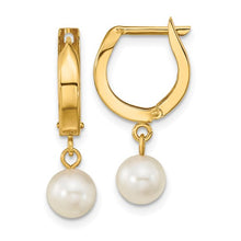 Load image into Gallery viewer, CHANTAL - Pearl Hoop Dangle Earrings Akoya Saltwater