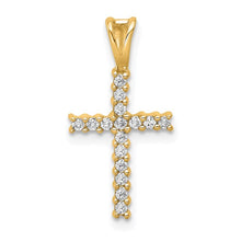 Load image into Gallery viewer, DANIELA - Diamond Cross Pendant Necklace