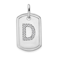 Load image into Gallery viewer, DEAN - Diamond Initial Dog Tag Pendant