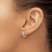 Load image into Gallery viewer, DONATELLA - Pavé Hoop Huggie Earrings