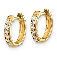 Load image into Gallery viewer, DONATELLA - Pavé Hoop Huggie Earrings