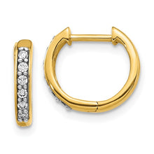 Load image into Gallery viewer, DONATELLA - Pavé Hoop Huggie Earrings
