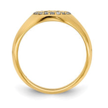 Load image into Gallery viewer, DUSTIN - Oval Initial Diamond Signet Ring