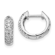 Load image into Gallery viewer, ELENA - Diamond Hoop Huggie Earrings