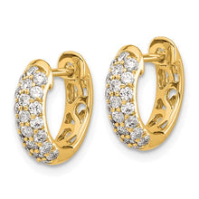 Load image into Gallery viewer, ELENA - Diamond Hoop Huggie Earrings