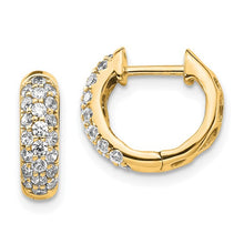 Load image into Gallery viewer, ELENA - Diamond Hoop Huggie Earrings