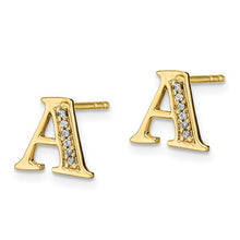 Load image into Gallery viewer, ELLIS - Diamond Initial Stud Earrings