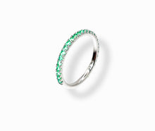 Load image into Gallery viewer, EMMA - Half Eternity Emerald Stackable Ring