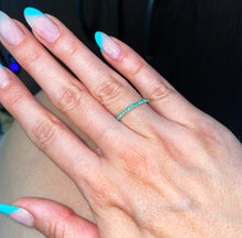 Load image into Gallery viewer, EMMA - Half Eternity Emerald Stackable Ring