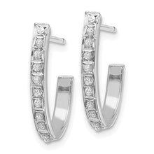 Load image into Gallery viewer, FIONA - Diamond Fascination J Hoop Earrings