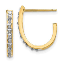 Load image into Gallery viewer, FIONA - Diamond Fascination J Hoop Earrings