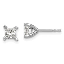 Load image into Gallery viewer, HAYDEN - Diamond Stud Earrings Princess cut