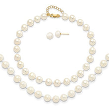 Load image into Gallery viewer, LEANDRA - Necklace Earrings and Bracelet Pearl Set