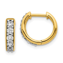 Load image into Gallery viewer, MEDORA - Grand Pavé Hoop Huggie Earrings