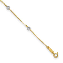 Load image into Gallery viewer, TERESA - Two-tone Diamond-cut Beads Anklet