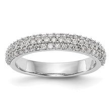 Load image into Gallery viewer, JASMINE - White Gold Micro Pave Diamond Band