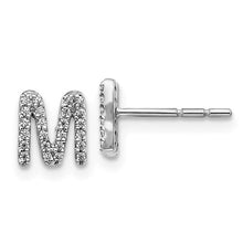 Load image into Gallery viewer, WHITNEY - Diamond Initial Stud Earrings