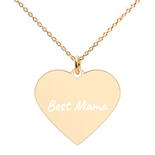 Load image into Gallery viewer, EVE - Engraved Best Mama Heart Pendant Necklace