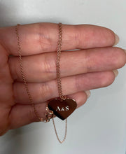 Load image into Gallery viewer, AVA - Engravable Heart Disc Charm Necklace