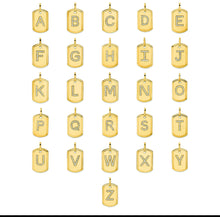 Load image into Gallery viewer, DEAN - Diamond Initial Dog Tag Pendant