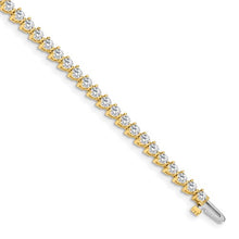 Load image into Gallery viewer, ADELIA - The Three Prong Diamond Tennis Bracelet
