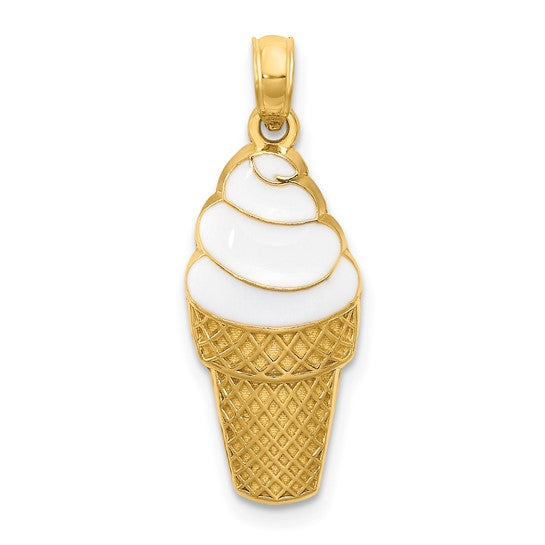 ANNABELLA - The Vanilla Enameled Ice Cream Charm Necklace