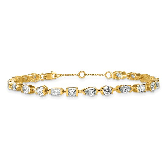 GISELLA - Multi-Diamond Half Bezel Set Tennis Bracelet