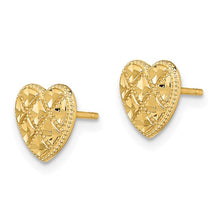 Load image into Gallery viewer, ESME - Diamond-cut Heart Earrings
