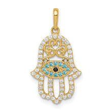 Load image into Gallery viewer, CLARA - The Hamsa Evil Eye Pendant Necklace
