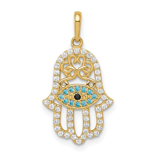 CLARA - Hamsa Evil Eye Pendant Necklace