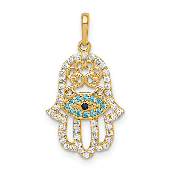 CLARA - The Hamsa Evil Eye Pendant Necklace