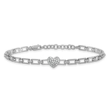 Load image into Gallery viewer, JEANETTE - Diamond Heart Cluster Link Bracelet
