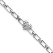 Load image into Gallery viewer, JEANETTE - Diamond Heart Cluster Link Bracelet
