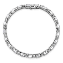 Load image into Gallery viewer, ELVANA - Emerald and Round Diamond Tennis Bracelet
