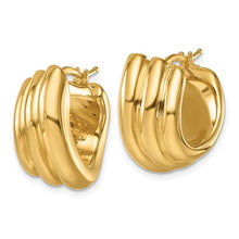 Load image into Gallery viewer, FEDERICA - Grooved Luxe Hoop Earrings
