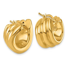 Load image into Gallery viewer, FEDERICA - Grooved Luxe Hoop Earrings

