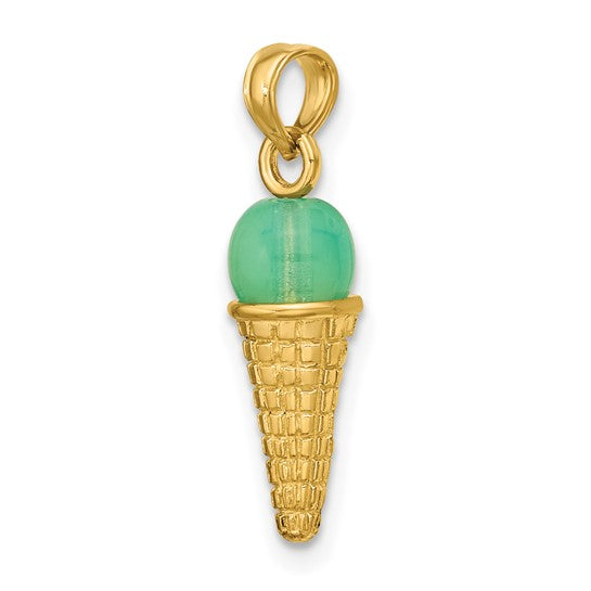 GIANA - The Green Ice Cream Cone Charm Necklace