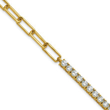 Load image into Gallery viewer, MARIANNA - The Round Diamond Tennis Link Bracelet
