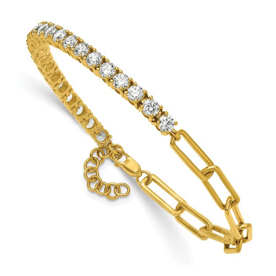 MARIANNA - Round Diamond Tennis Link Bracelet