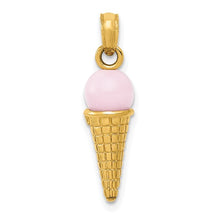 Load image into Gallery viewer, LUCIANA - The Pink Quartz Ice Cream Cone Charm Necklace
