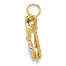 Load image into Gallery viewer, LULJETA - Sunglasses Charm Necklace Aqua Enameled
