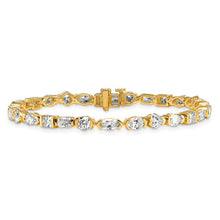 Load image into Gallery viewer, GISELLA - Grand Half Bezel Set Multi Diamond Tennis Bracelet
