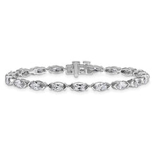 Load image into Gallery viewer, LIANA - Marquise Diamond Half Bezel-Set Tennis Bracelet
