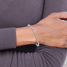 Load image into Gallery viewer, NATALIA - Three Prong Diamond Tennis Bracelet Petite
