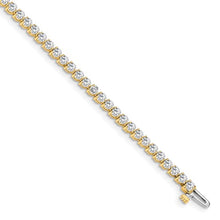 Load image into Gallery viewer, NATALIA - The Petite Three Prong Diamond Tennis Bracelet
