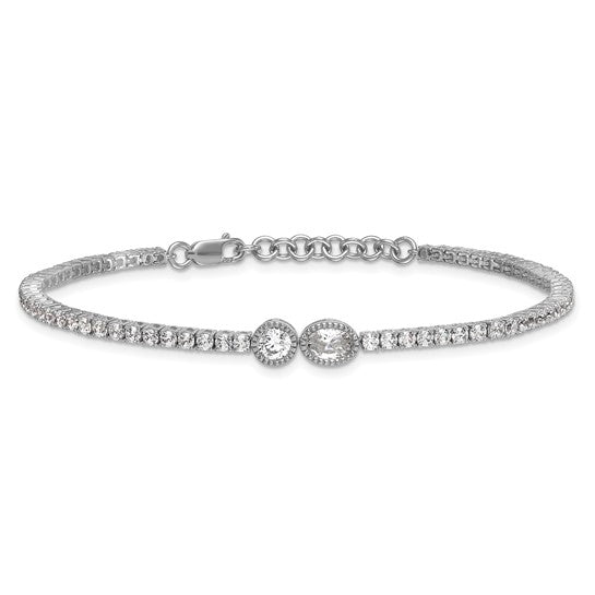 ELISA - Oval and Round Diamond Tennis Bracelet