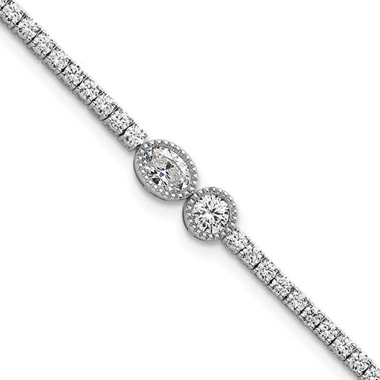 ELISA - Oval and Round Diamond Tennis Bracelet