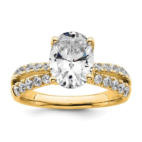 AMELIA - Double Band Oval Diamond Ring